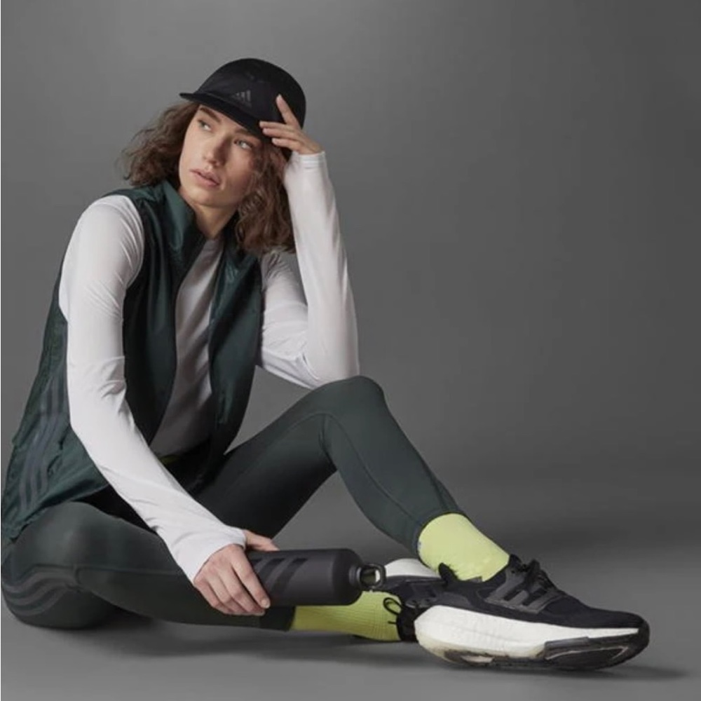 Adidas Vest - Green Striped NWT* - Picture 3 of 9